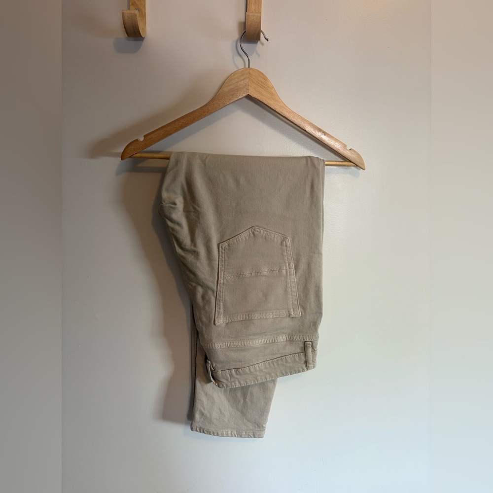 Mango Light Tan Cropped Jeans